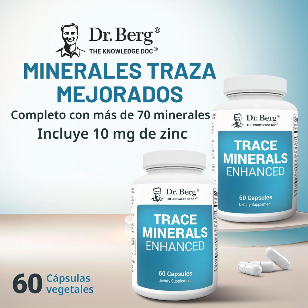 Dr. Berg Trace Minerals Enhanced Complejo De Minerales Zinc 60 caps-3