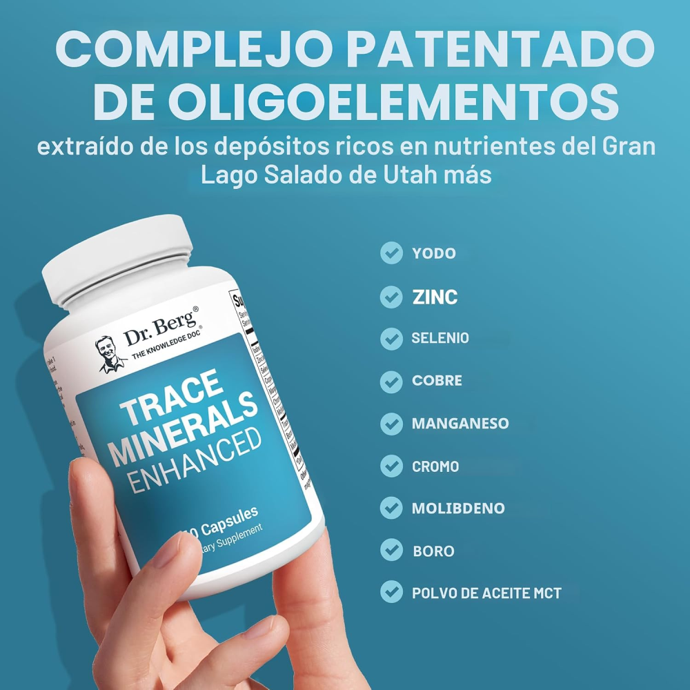 Dr. Berg Trace Minerals Enhanced Complejo De Minerales Zinc 60 caps-4