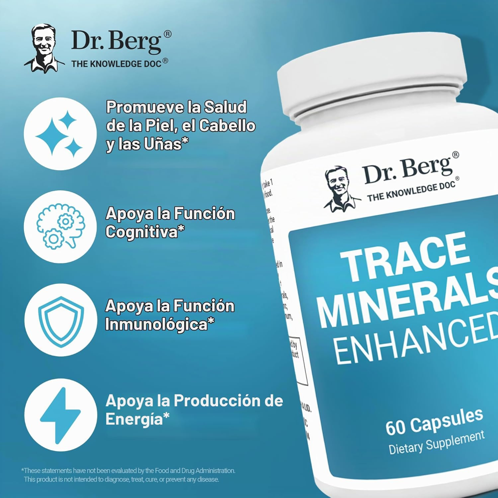 Dr. Berg Trace Minerals Enhanced Complejo De Minerales Zinc 60 caps-5