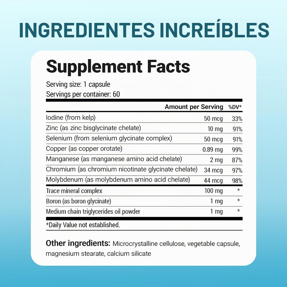 Dr. Berg Trace Minerals Enhanced Complejo De Minerales Zinc 60 caps-6