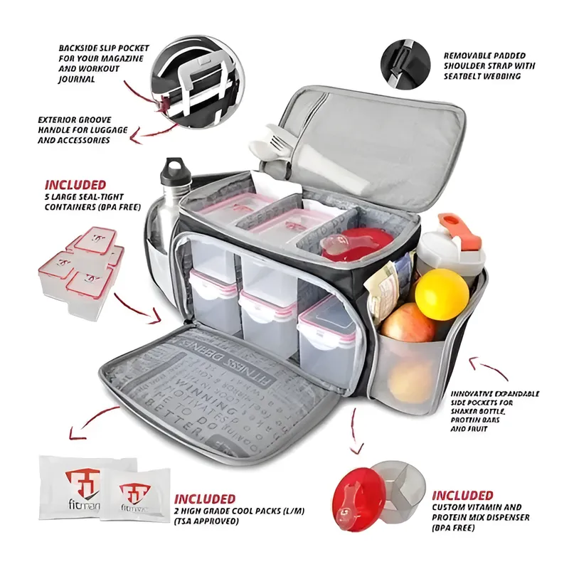 Bolso Lonchera Termica Fitmark The Shield LG Organizador de Comida Gimnasio -2