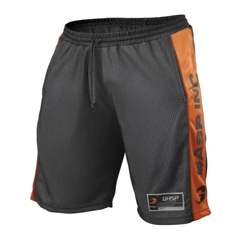Gasp Shorts Para El Gimnasio No1 Mesh Training Shorts Negro Flame-0