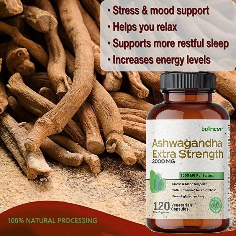 Ashwagandha Balincer Extra Strength 3000mg 120 Vegetal Caps-2