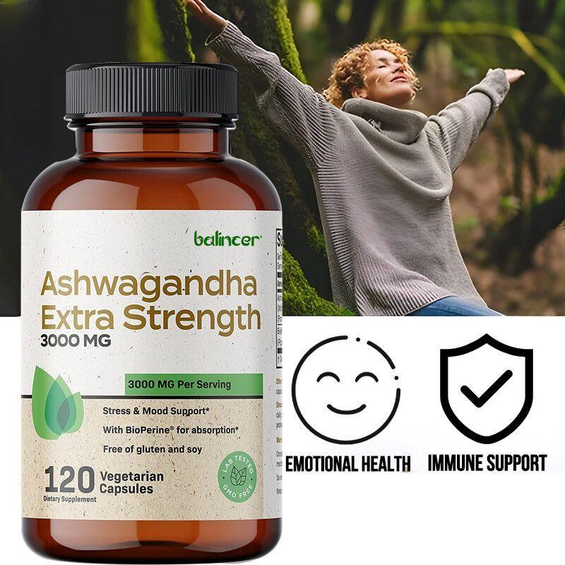 Ashwagandha Balincer Extra Strength 3000mg 120 Vegetal Caps-7