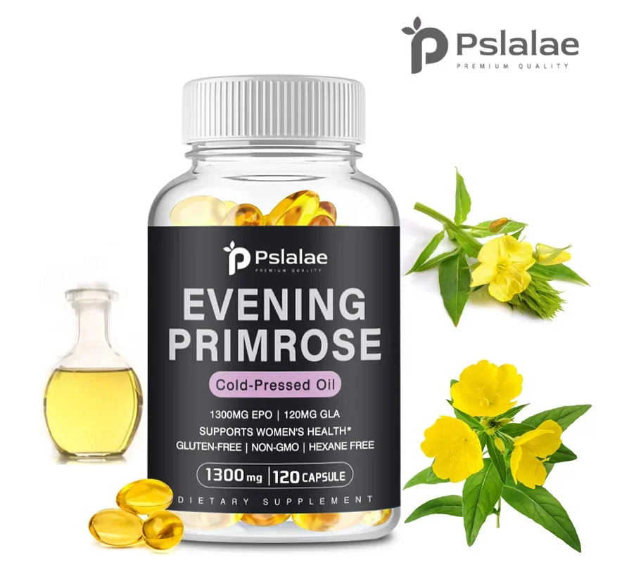 Evening Primrose Oil 1300mg Omega 6 Aceite De Onagra 120 Softgels-4