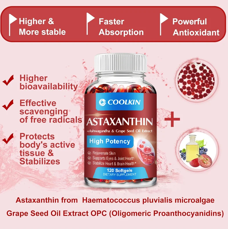 Astaxantina Bioastin High Potency 24mg Potente Antioxidante 120 Softgel Caps-4