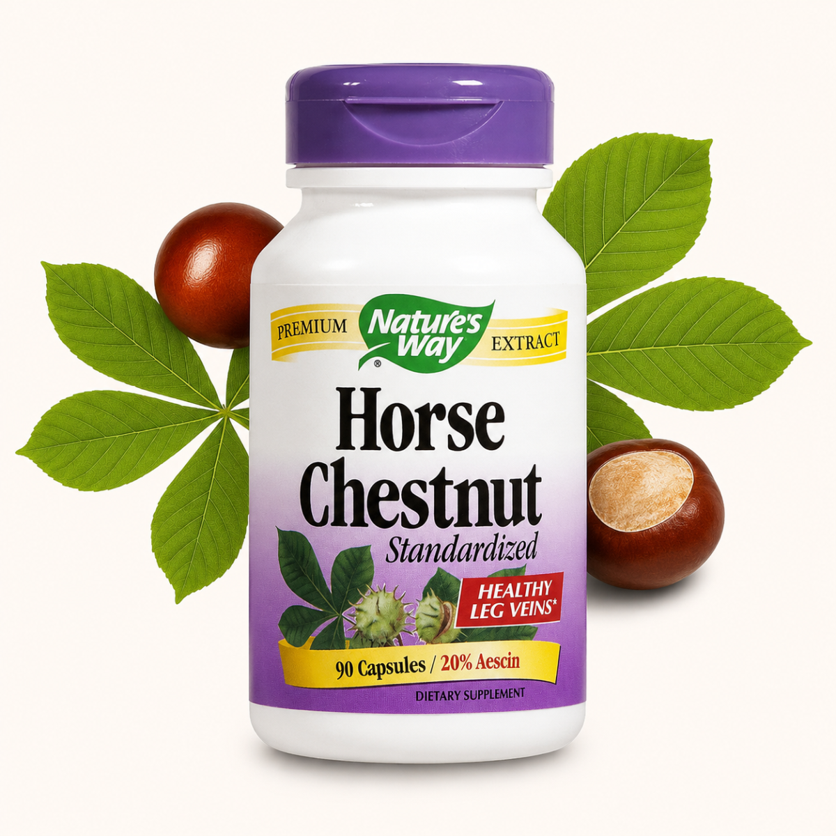 Castaña de Indias Horse Chestnut 20% Aesina Soporte de Circulación y Piernas Cansadas 90 caps-4