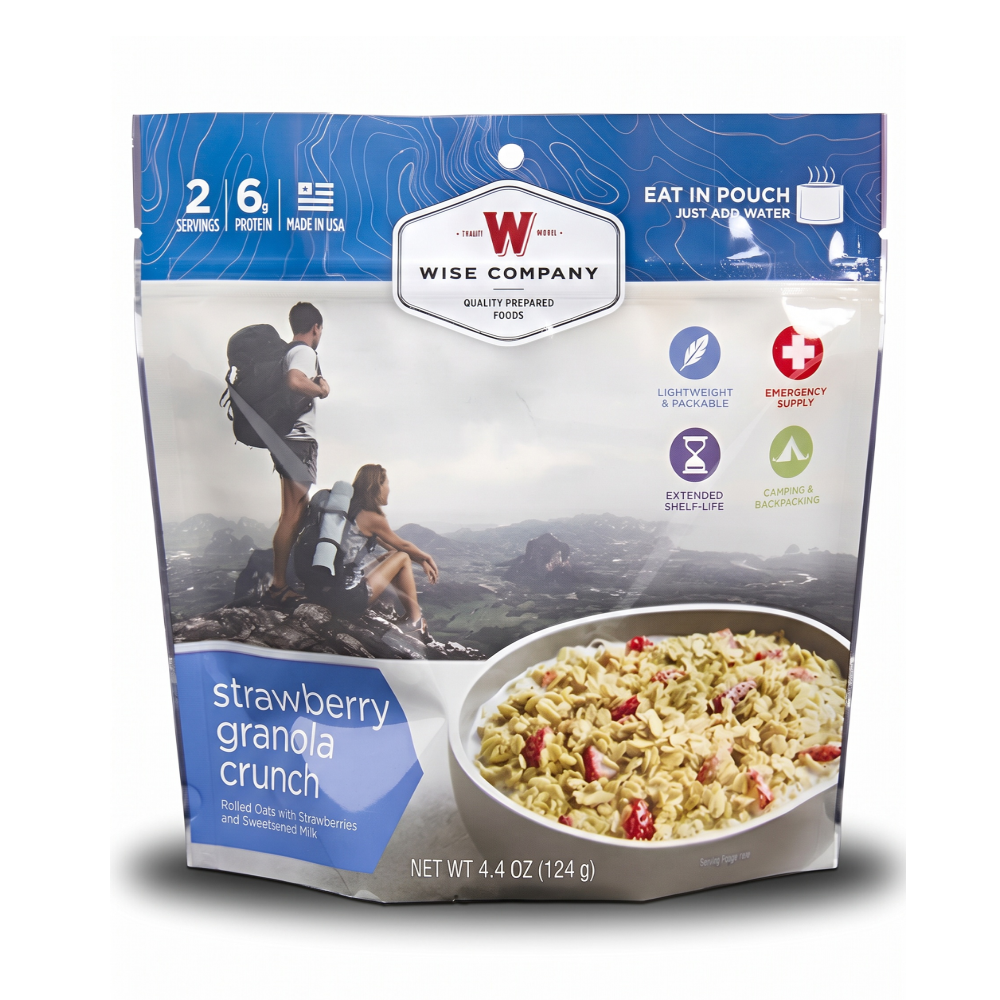 Wise Food Outdoor Comida Liofilizada Cereal 2 Raciones Granola Strawberry Cocina Camping-0