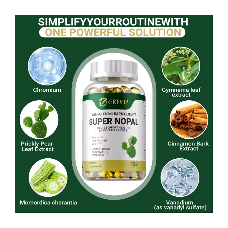 Super Nopal Picolinato De Cromo Balance Metabolico 120 soft gel-2