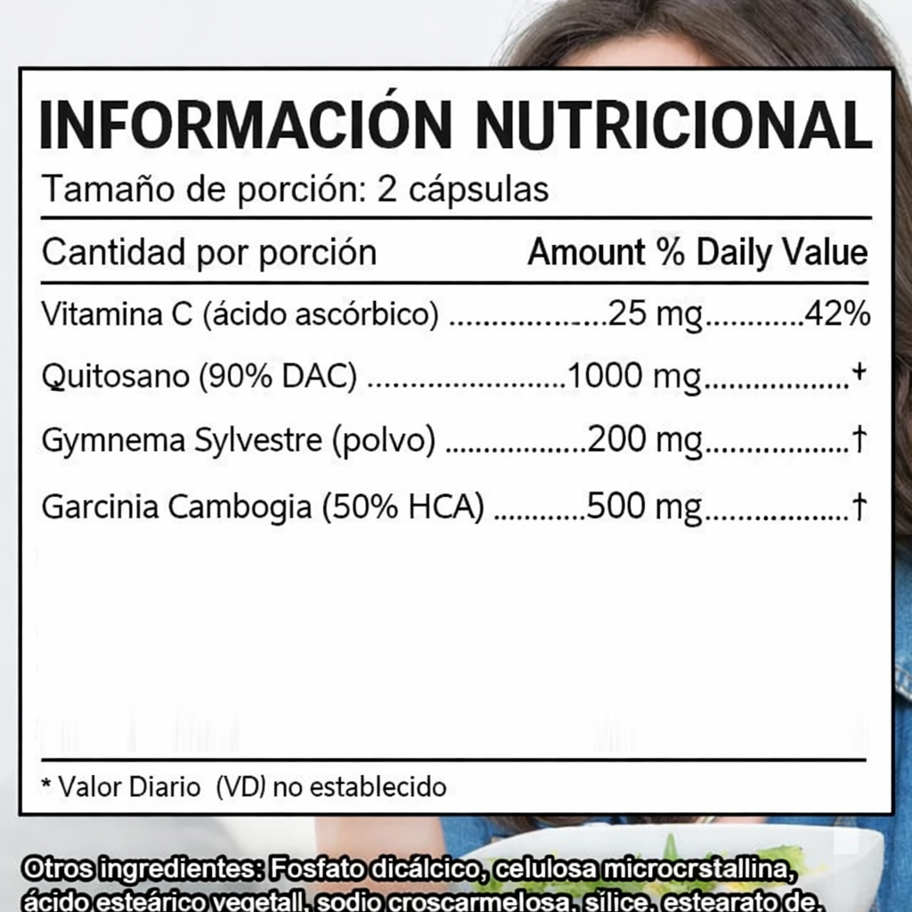 Appetite Control Chitosan 1000mg Daitea Quemador de Grasas 120 Caps-7