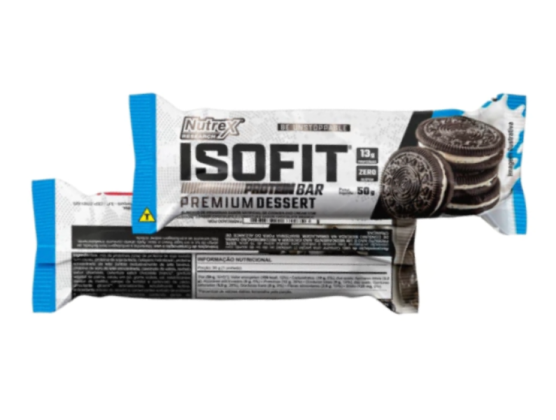 Nutrex Isofit Zero Bar Barras De Proteinas 12u Cookies and Cream-2