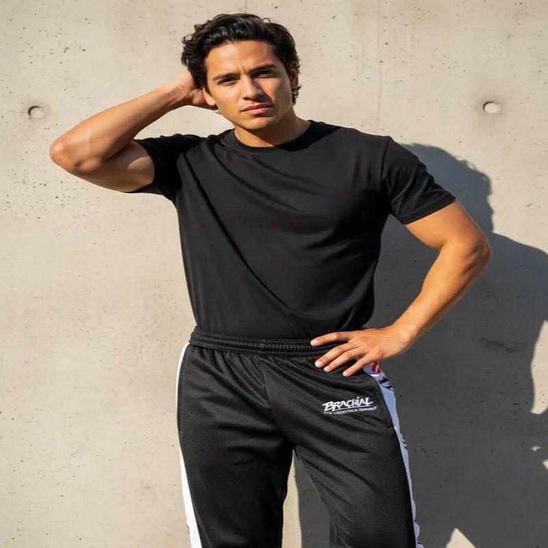 Brachial Pantalon Deportivo Gimnasio Image Mesh Pant S White-3