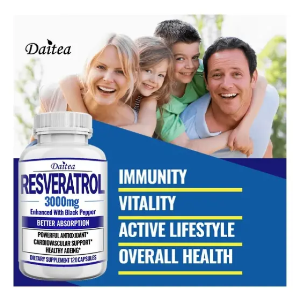 Resveratrol Extracto Puro De Resveratrol 3000mg 120caps-4