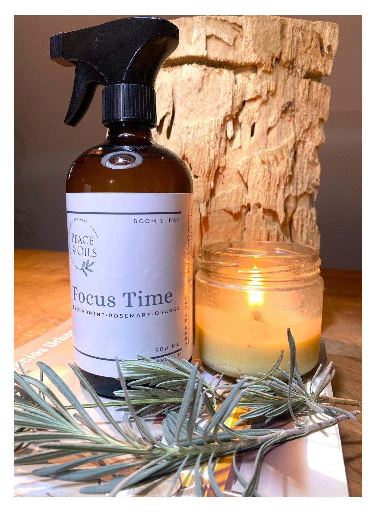 Bruma Aromatizante Espacios Peace & Oils Spray 500ml Fragancia Focus Time-4