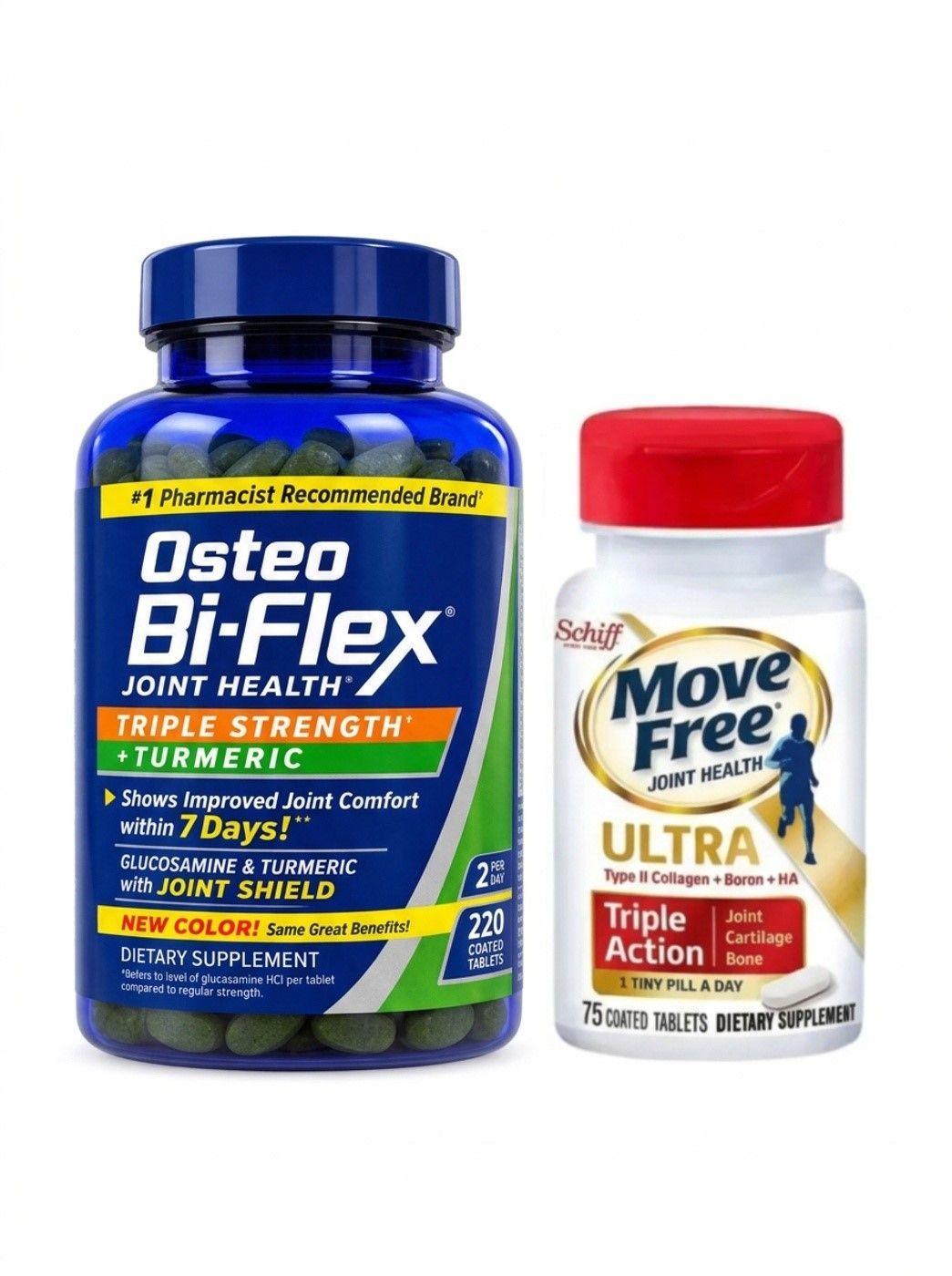 Osteo Bi-flex Triple Strength Turmeric + Move Free Colageno Salud Articular -0