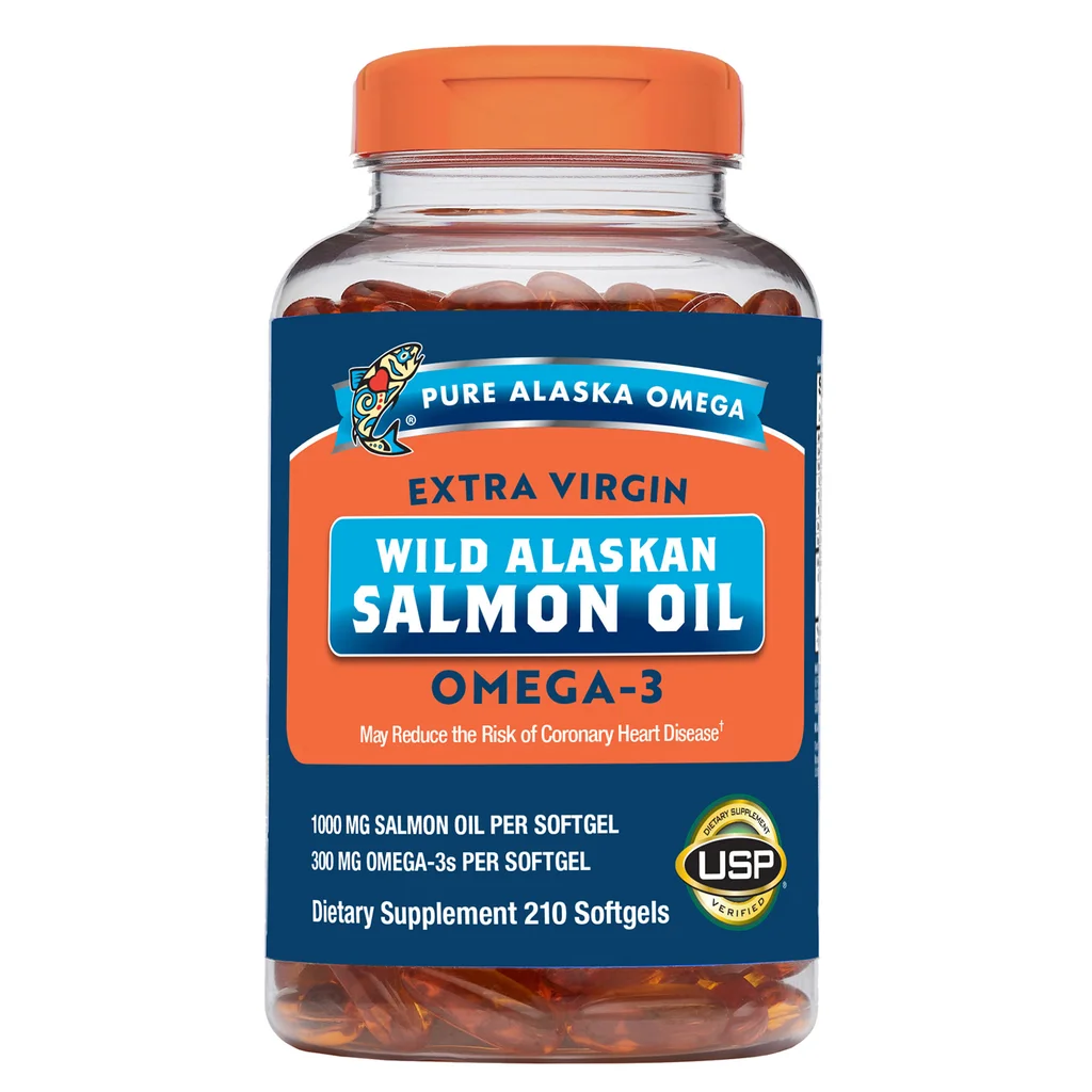 Pure Alaskan Salmon Oil Omega 3 Aceite De Salmon 2000mg 210 softgel-0