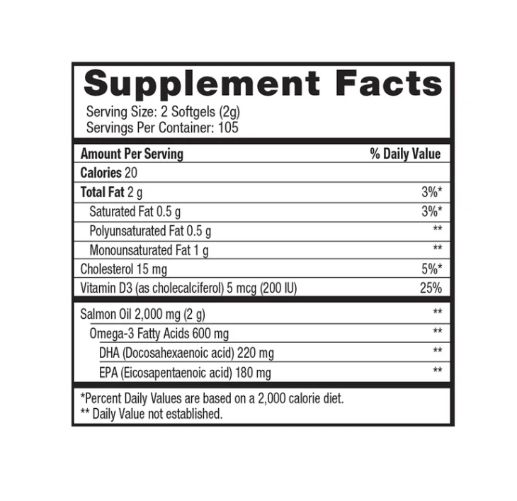 Pure Alaskan Salmon Oil Omega 3 Aceite De Salmon 2000mg 210 softgel-4