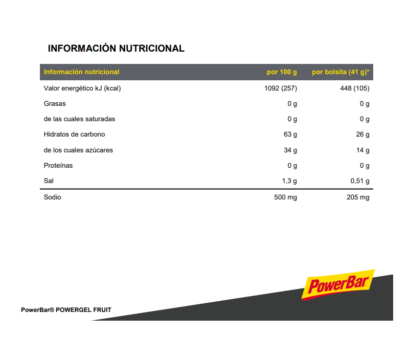 Powerbar Power Gel Fruit Energy Gel Frutas 24u Red Fruit-5
