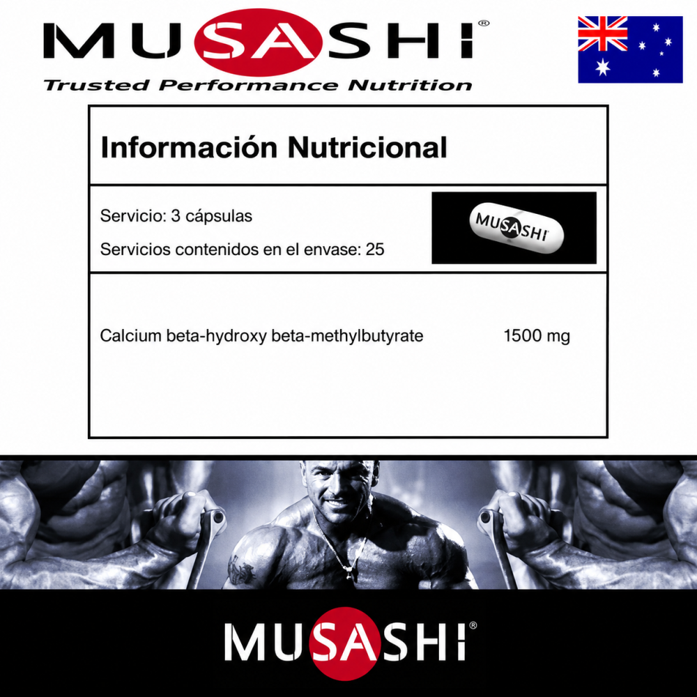 Musashi Amino Hmb B-hydroxy B-methyl Butyrate 1500mg 75 Caps-5