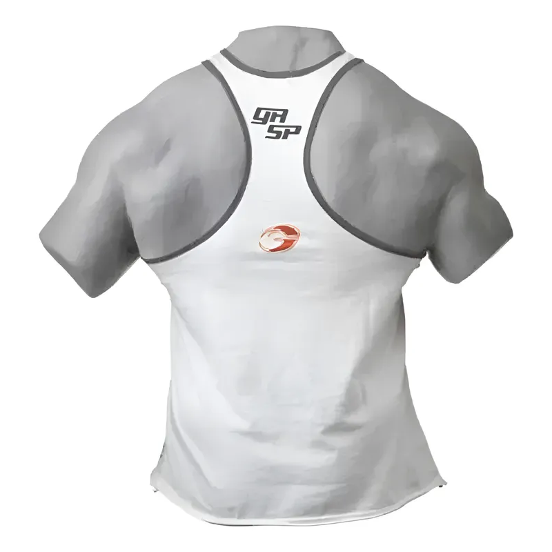 Gasp Polera Sin Mangas Musculosa Gym Vintage T-back Color White Talla M-1