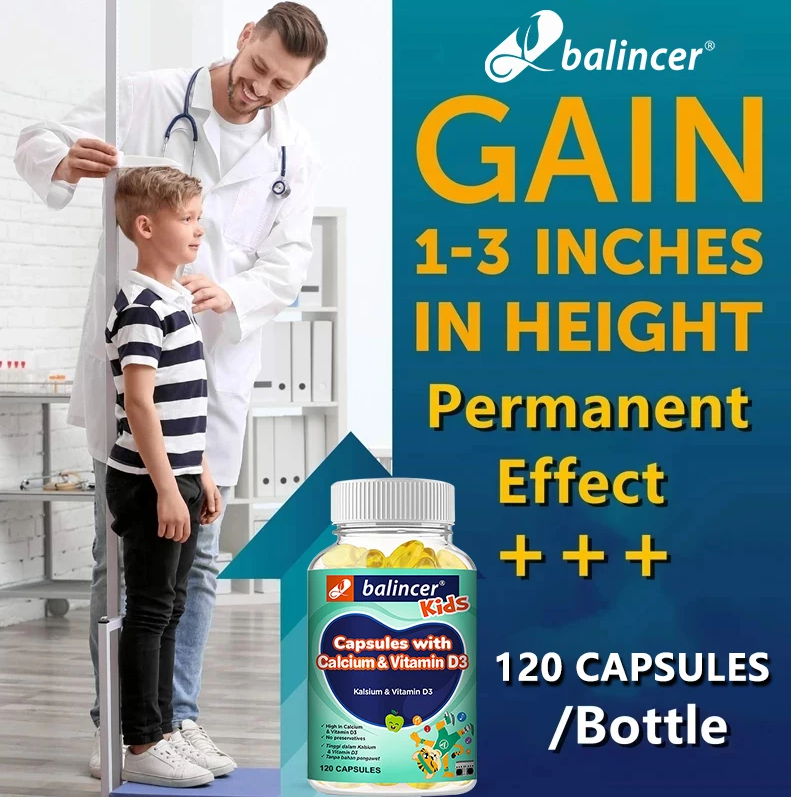 Balincer Kids Height Growth Crecimiento Oseo y Altura Niños 120 Liquid Gel Caps-4
