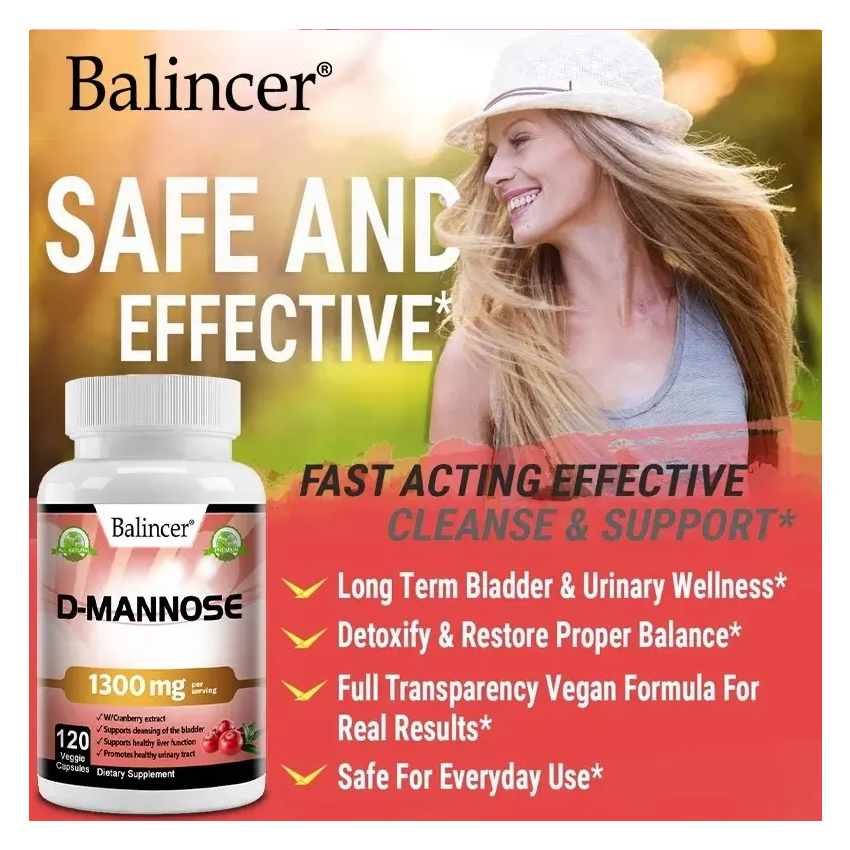 D-mannose Cranberry Arandano Rojo Para Infecciones Urinarias 120 caps-4
