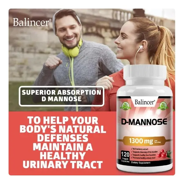 D-mannose Cranberry Arandano Rojo Para Infecciones Urinarias 120 caps-5