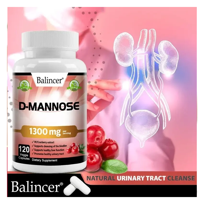 D-mannose Cranberry Arandano Rojo Para Infecciones Urinarias 120 caps-7