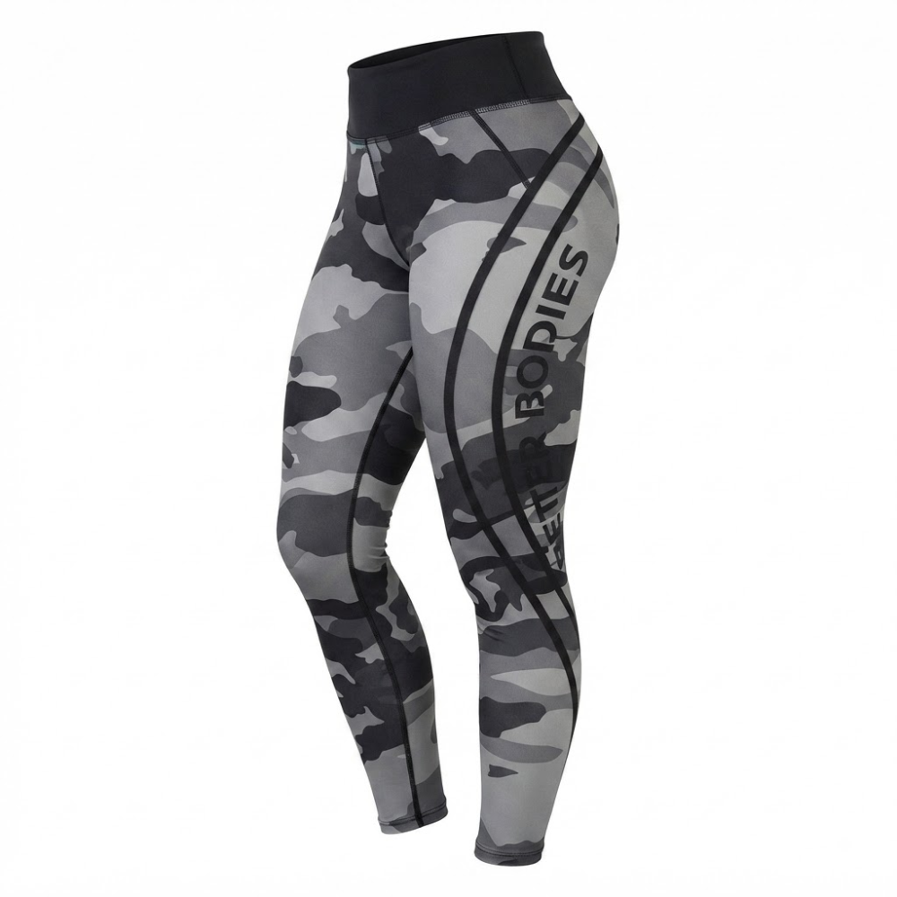 Better Bodies Calza Leggins Gimnasio Mujer Camo High Dark Militar-4