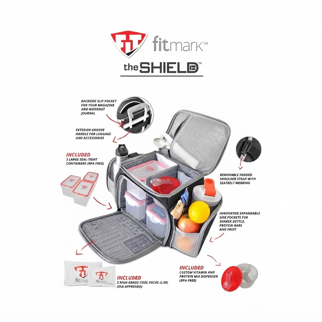 Fitmark The Shield Bolso Lonchera Termica Organizador de Comida Para Gimnasio-2