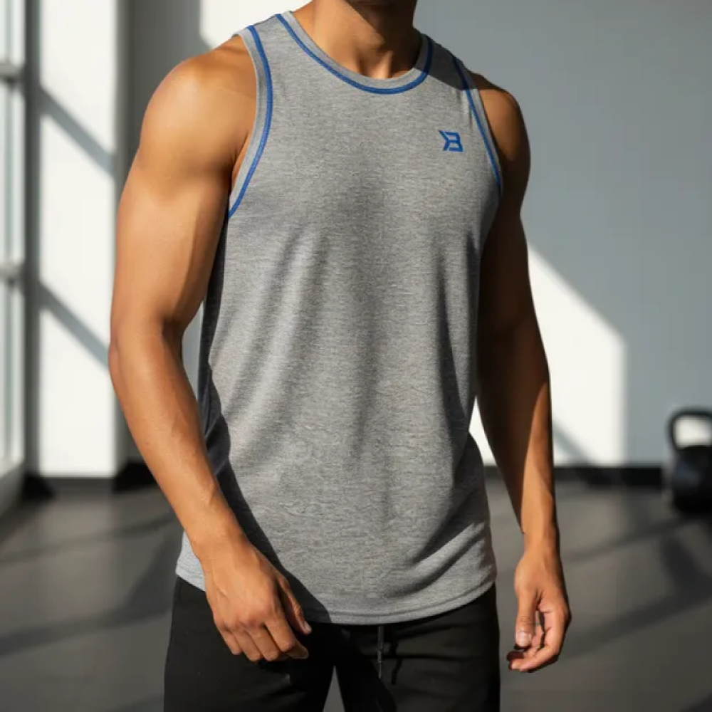 Better Bodies Polera Sin Mangas Musculosa Performance Grey -2