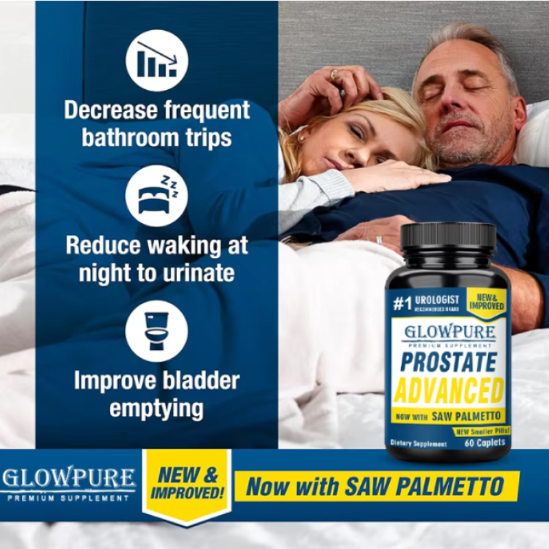Glowpure Prostate Advanced Saw Palmetto Cuidado Prostata 60 caps-1