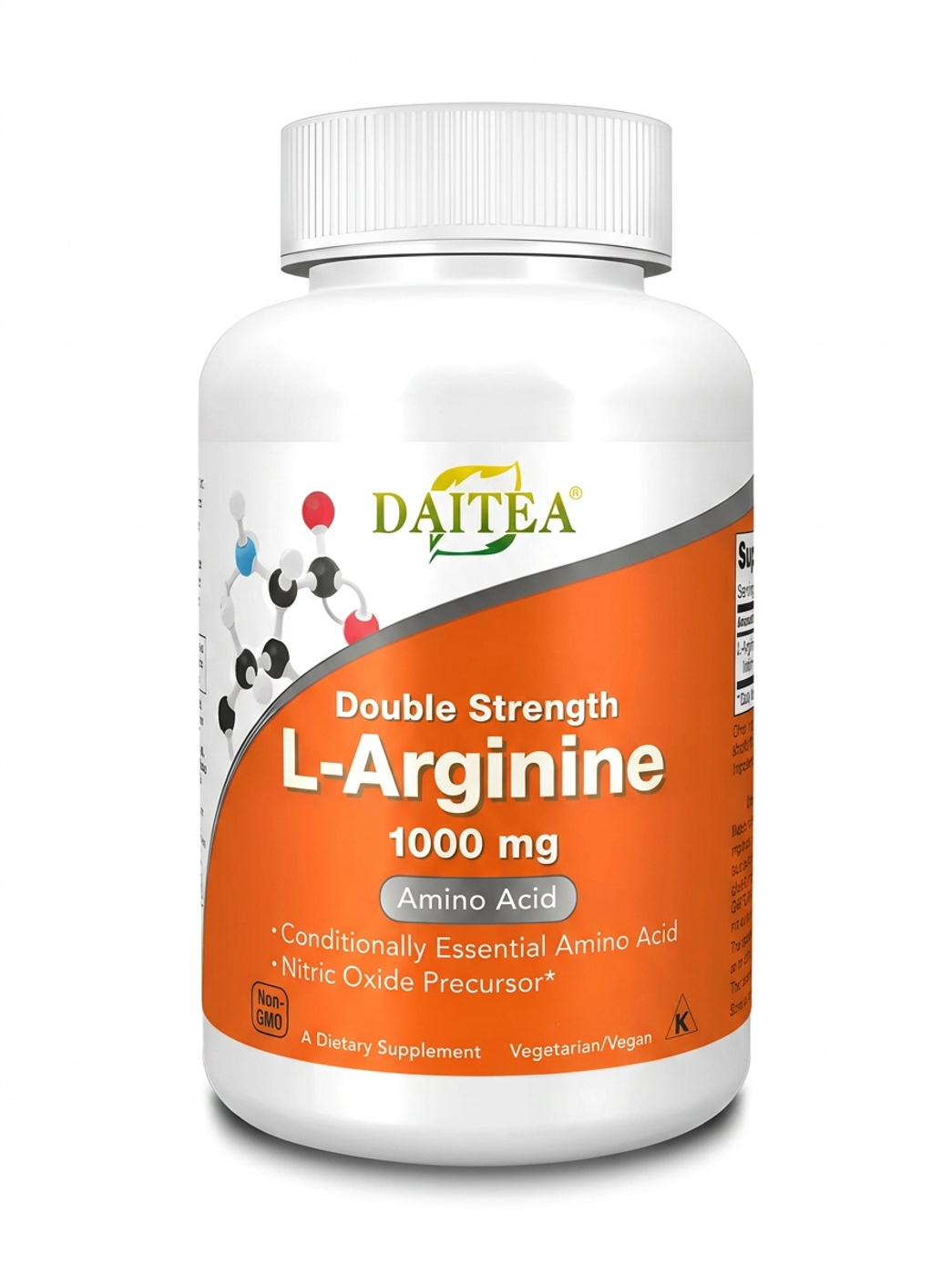 Arginina Hcl 1000mg Double Strength  Oxido Nitrico 60 Caps-0