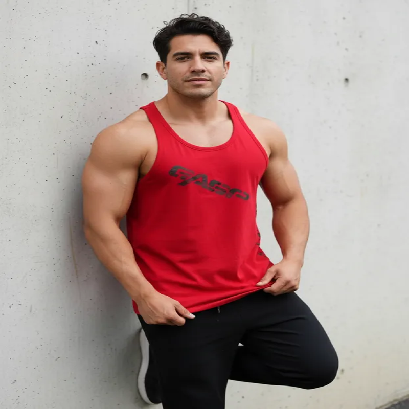 Gasp Polera Sin Mangas Musculosa Gym Vintage T-back Talla S Color Chilired-1