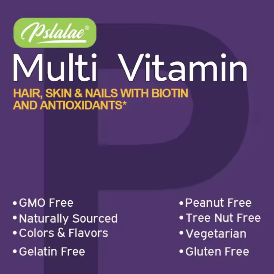 Pslalae Biotina Gomitas Vitaminas Cabello Piel Uñas 60 Unid-2