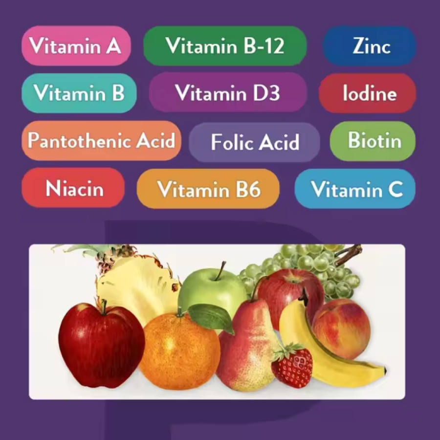 Pslalae Biotina Gomitas Vitaminas Cabello Piel Uñas 60 Unid-3
