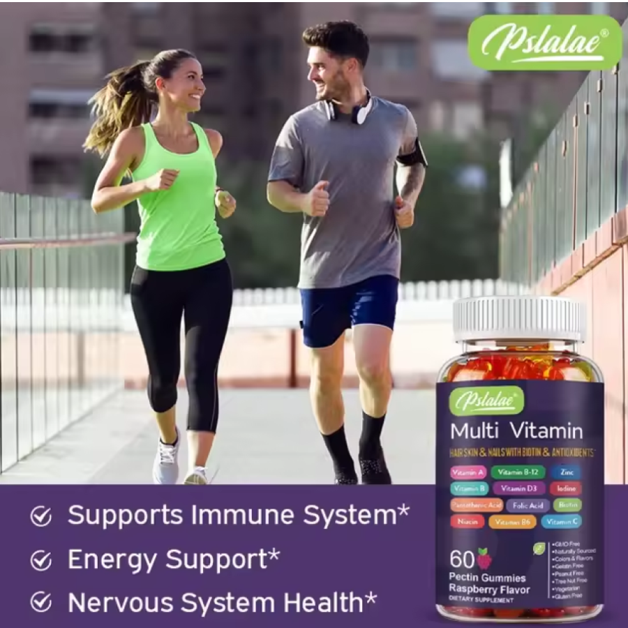 Pslalae Biotina Gomitas Vitaminas Cabello Piel Uñas 60 Unid-4