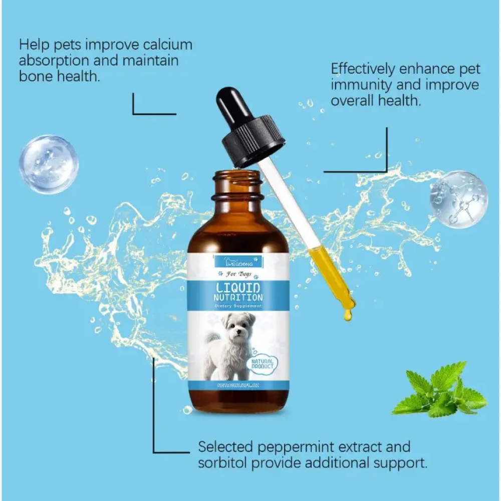 Liquid Nutrition Pet Multivitaminico Liquido Para Perros 60ml Sabor Menta Fresca-3