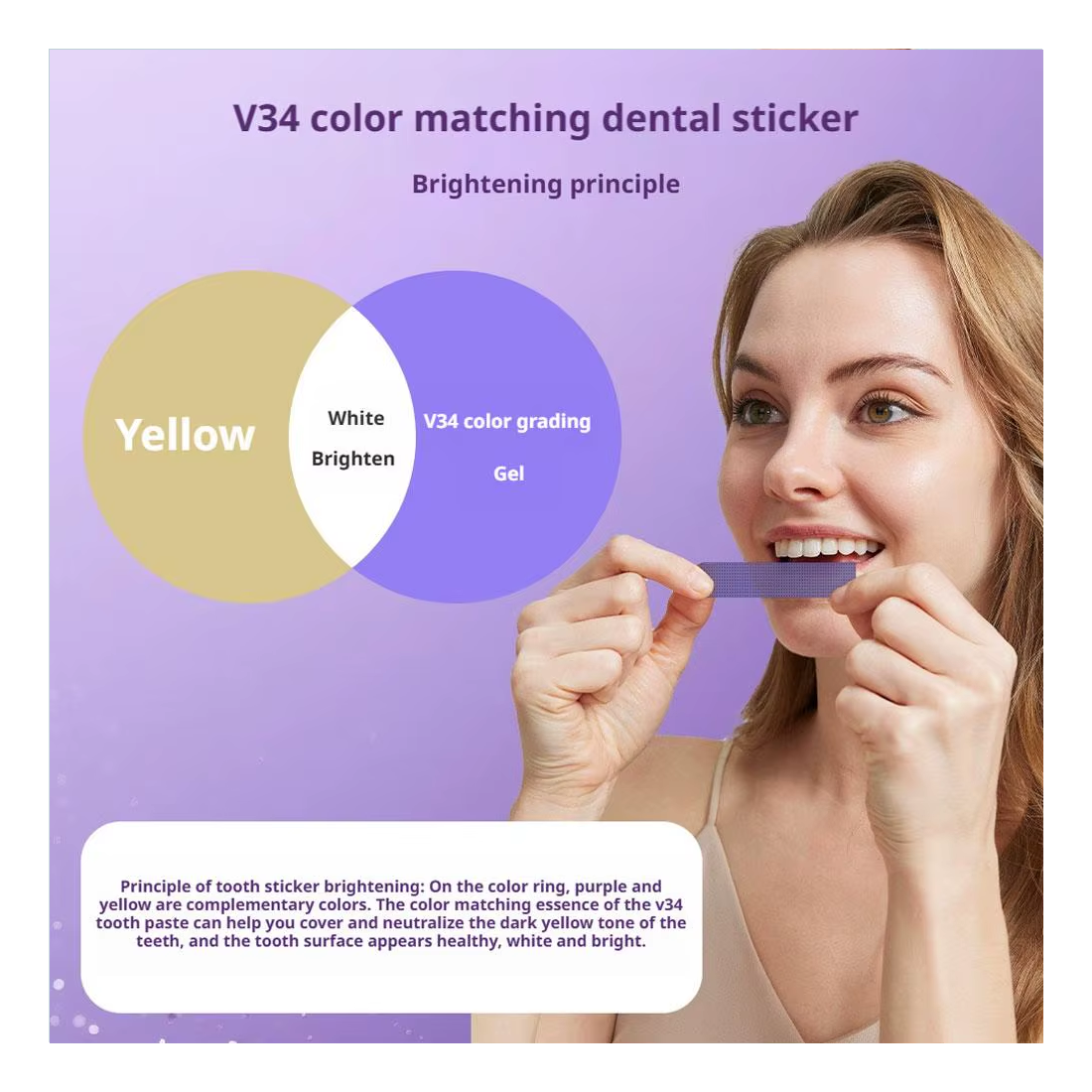Purple Gel V34 Whitening Booster Pasta + Cintas Kit Blanqueamiento Dental-6