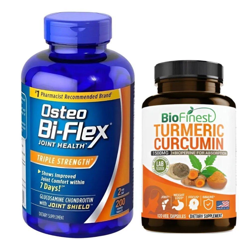 Osteo Bi-flex Triple Strength 200c + Curcuma Turmeric 120c -0
