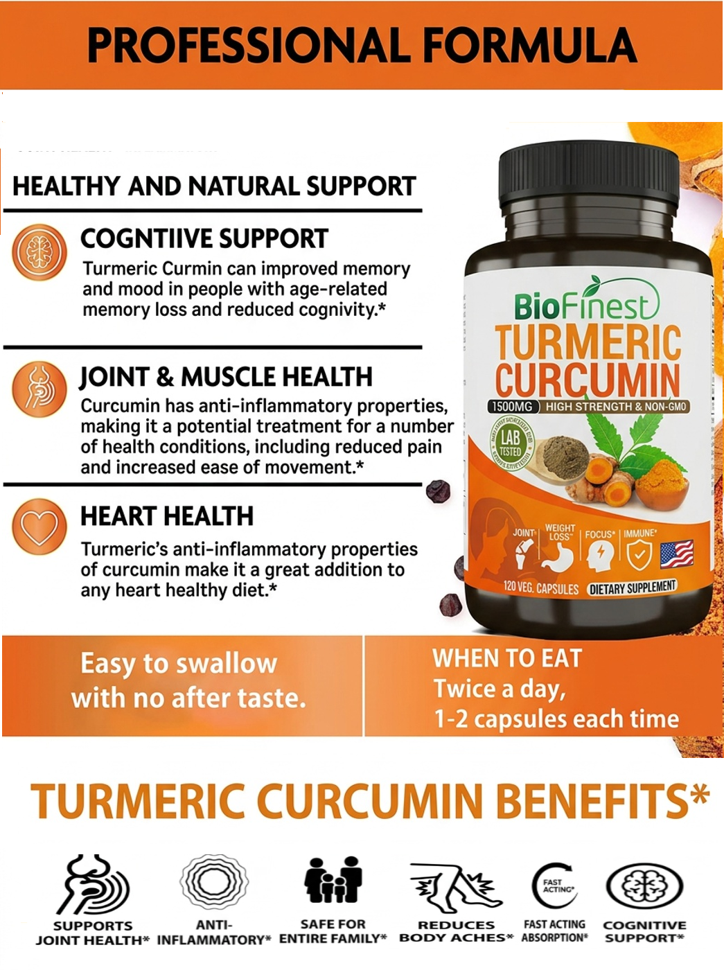 Osteo Bi-flex Triple Strength 200c + Curcuma Turmeric 120c -5