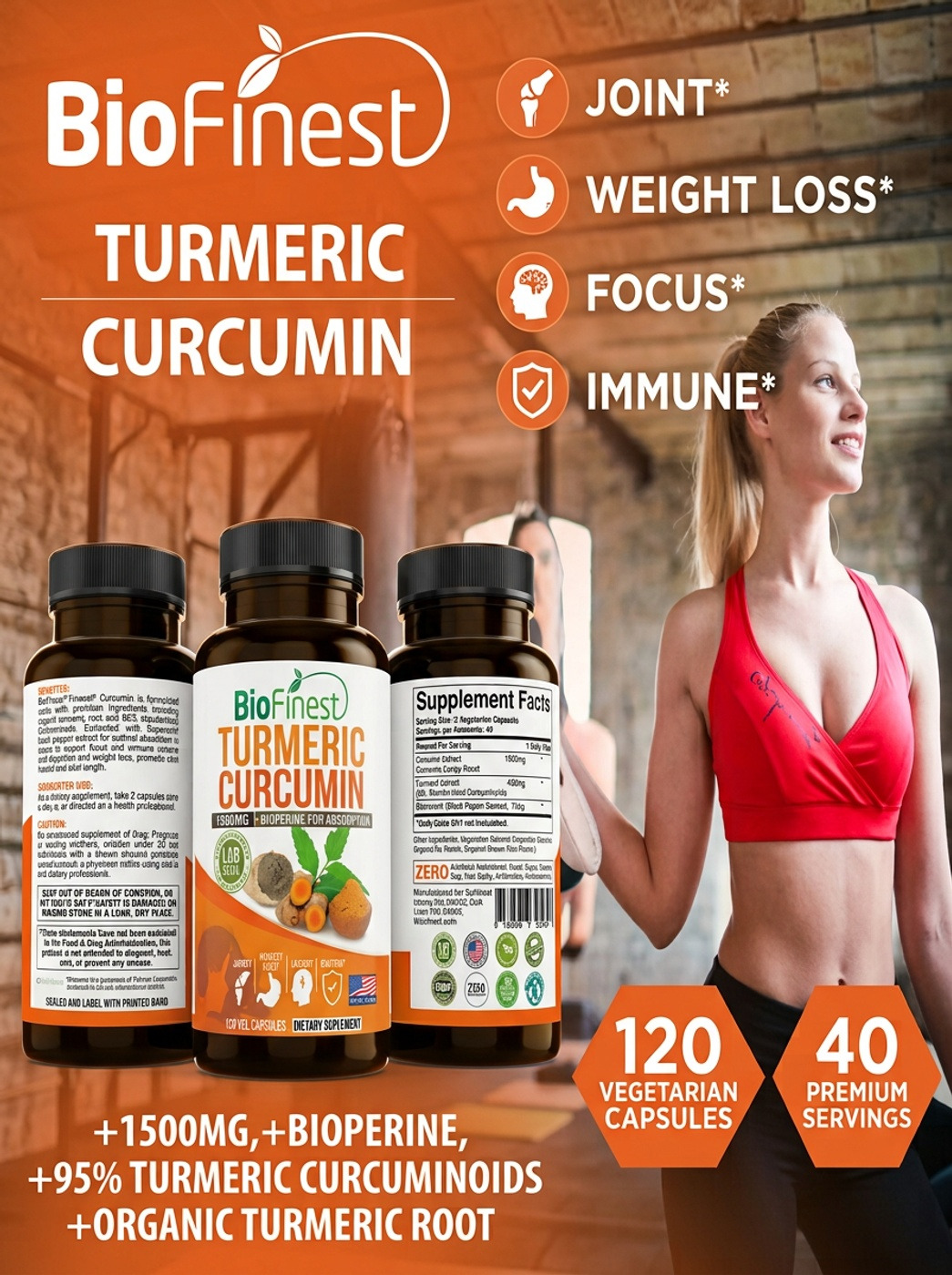 Osteo Bi-flex Triple Strength 200c + Curcuma Turmeric 120c -6