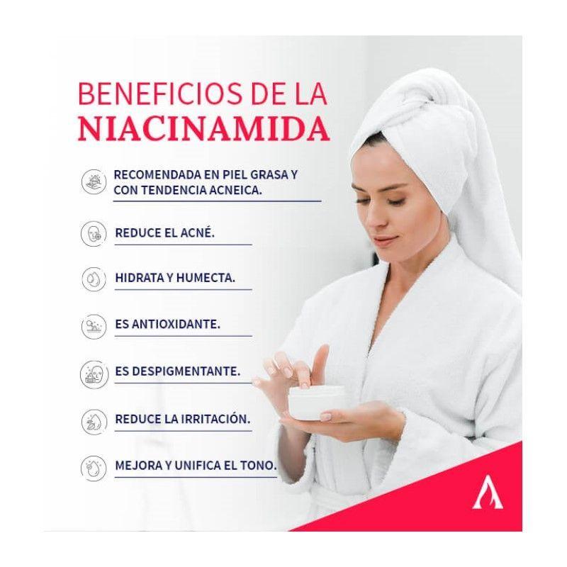 Niacinamida NAD Nicotinamida B3 Serum Rejuvenecedor Celular Rostro y Piel 20ml-2