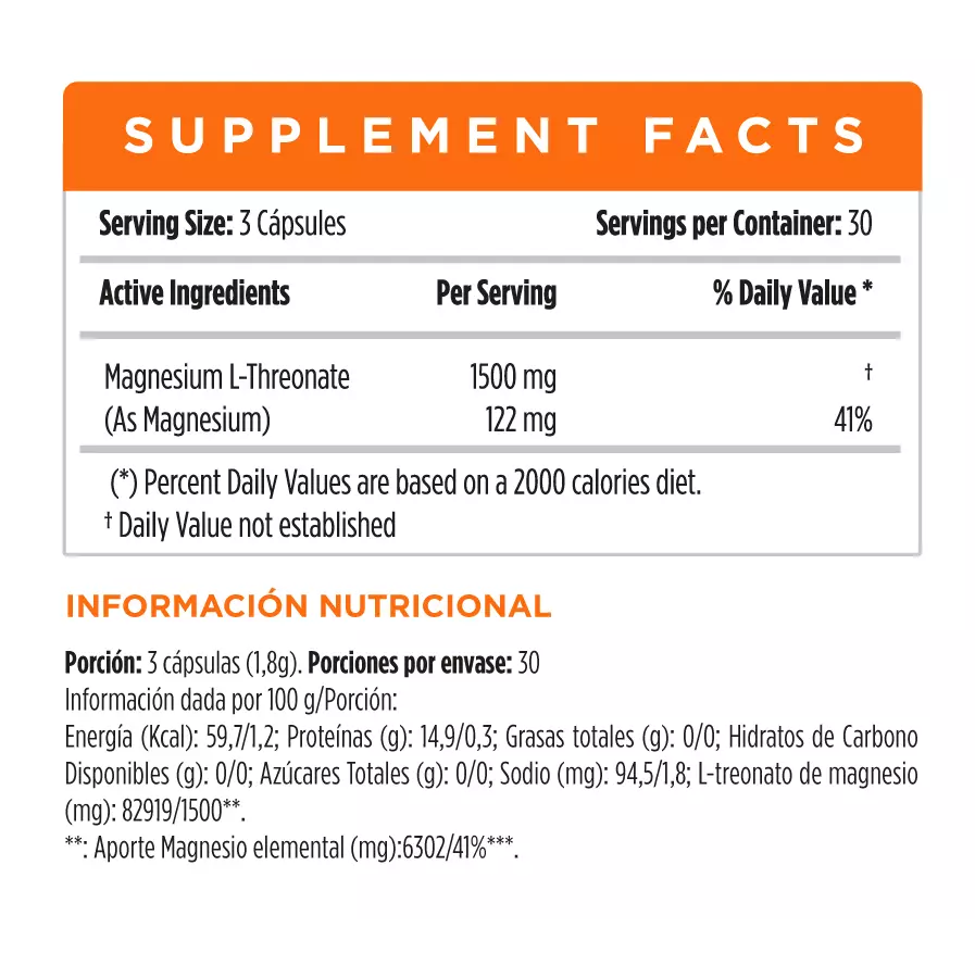 Suplemento De Magnesio Neuro-mag L-threonate 90 Capsulas-7