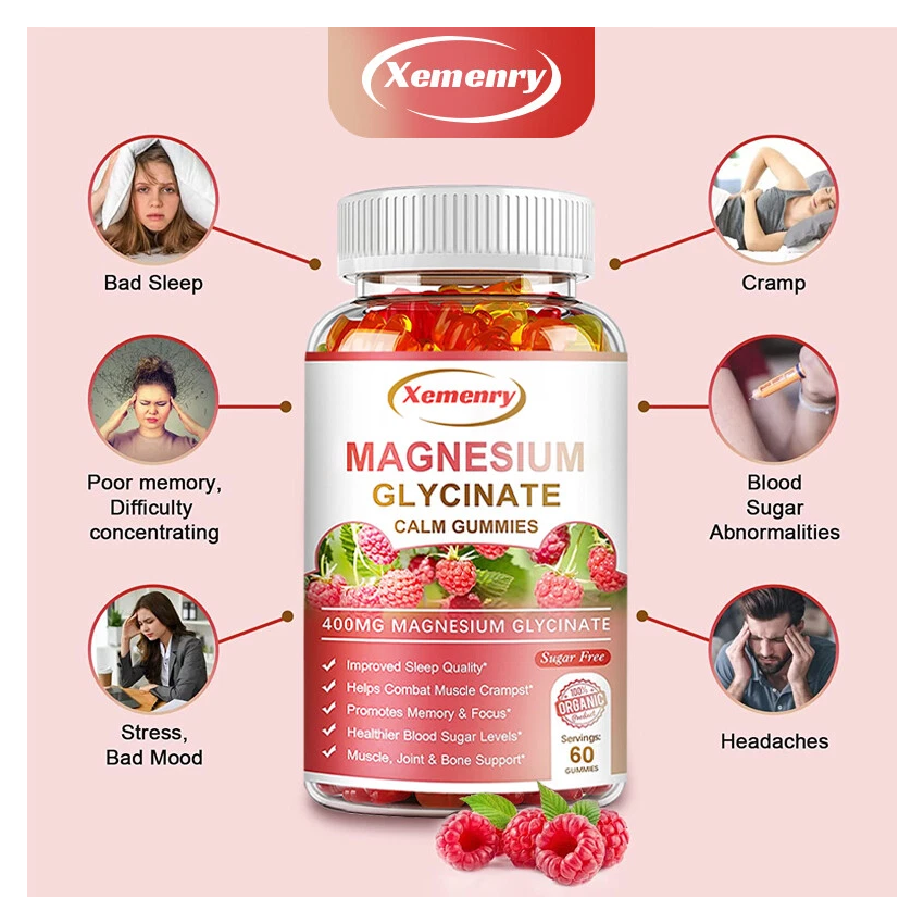 Gomitas De Glicinato De Magnesio 400mg Xemenry 60 Gomitas-3