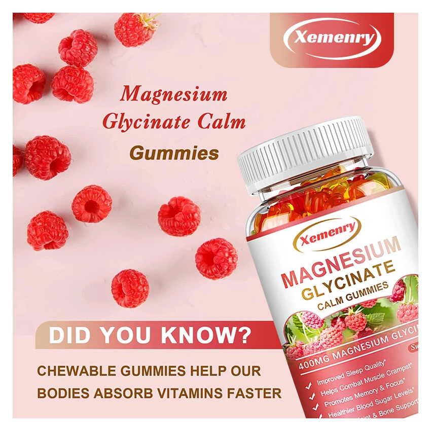 Gomitas De Glicinato De Magnesio 400mg Xemenry 60 Gomitas-5