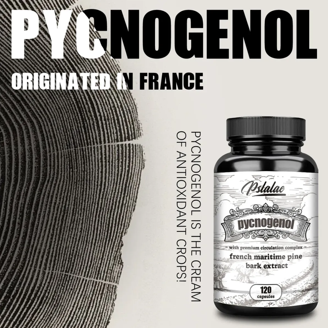 Suplemento Pycnogenol Pino Maritimo Frances Antioxidante 120 caps-3