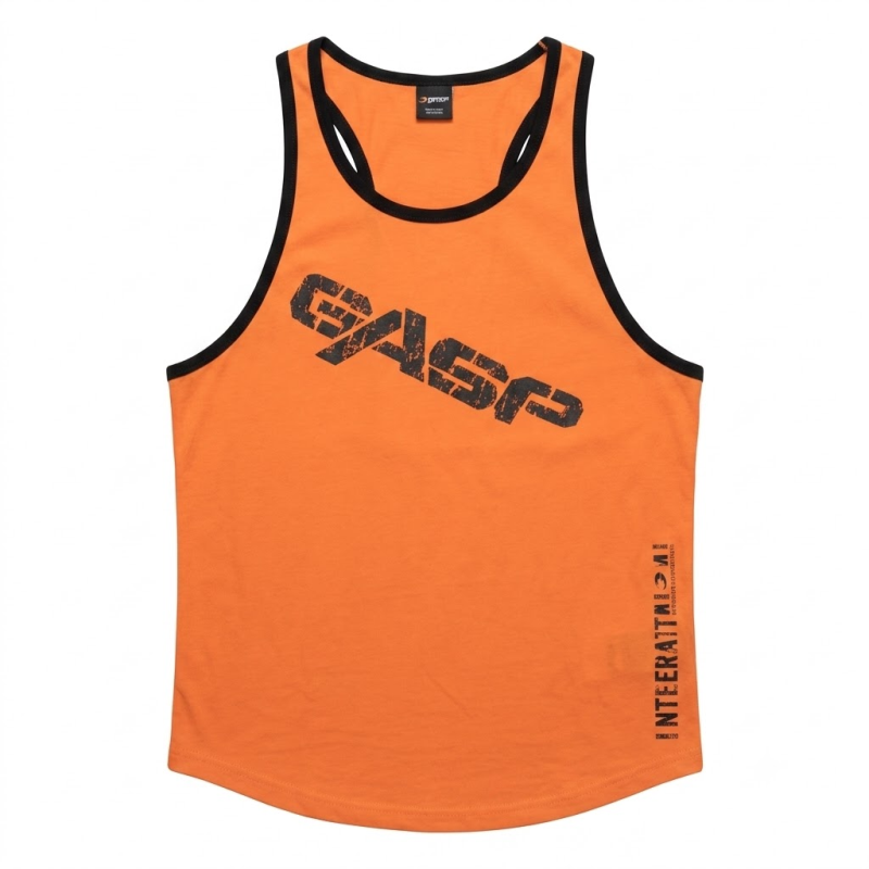 Gasp Polera Sin Mangas Musculosa Gym Vintage T-back Talla S Color Flame-0