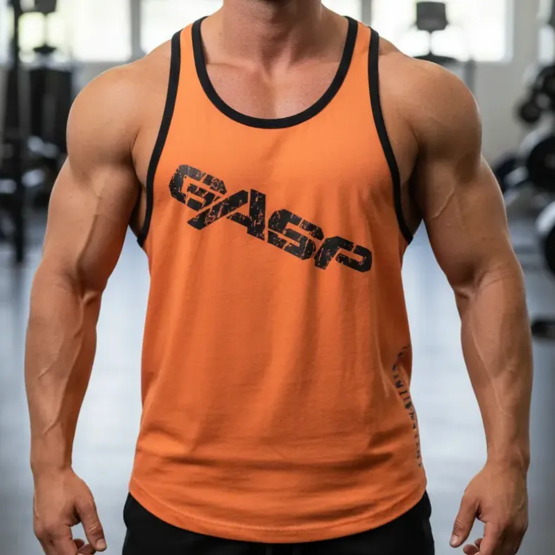 Gasp Polera Sin Mangas Musculosa Gym Vintage T-back Talla S Color Flame-1