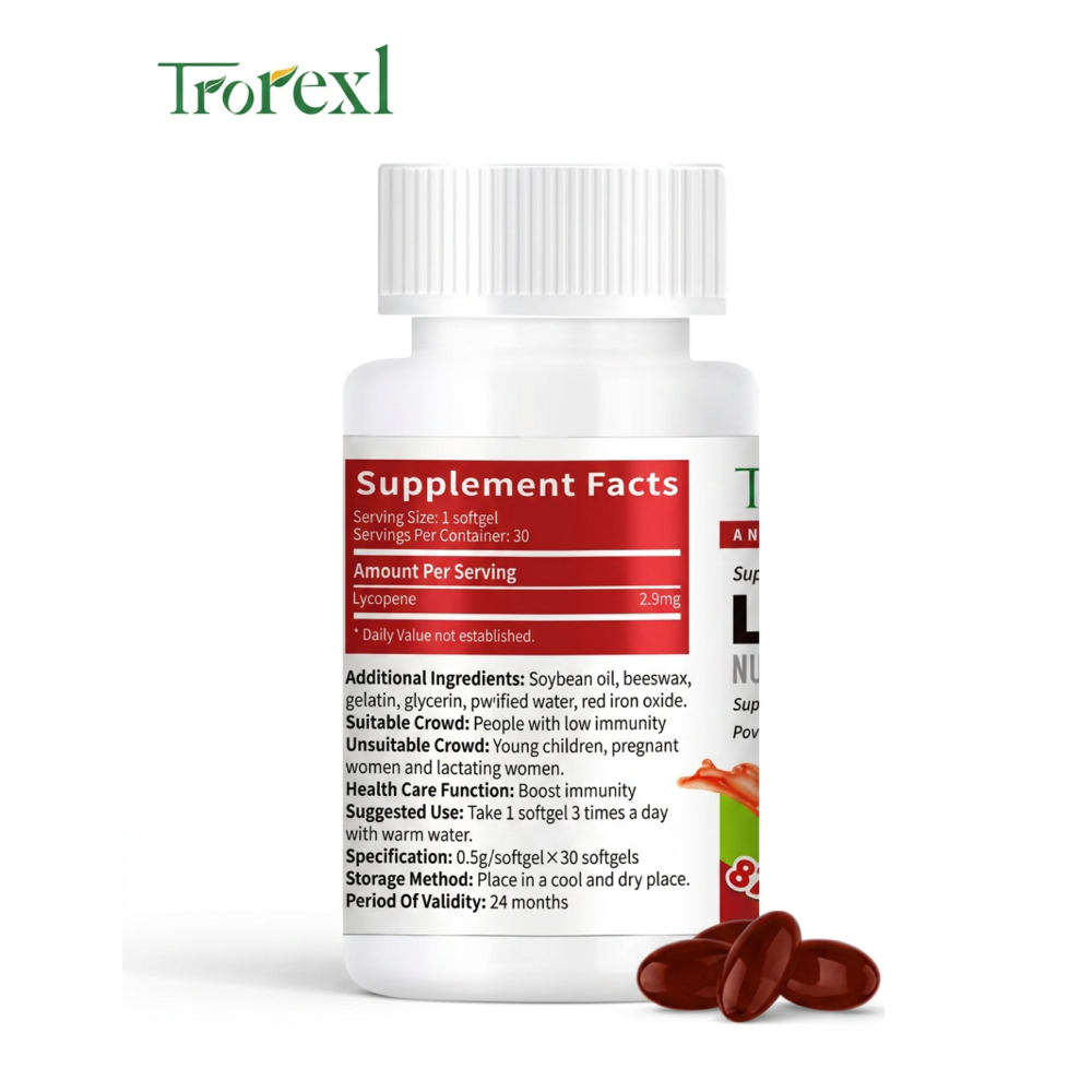 Trorexl Licopeno Potente Antioxidante Cuidado Urinario Prostata 30 caps-6